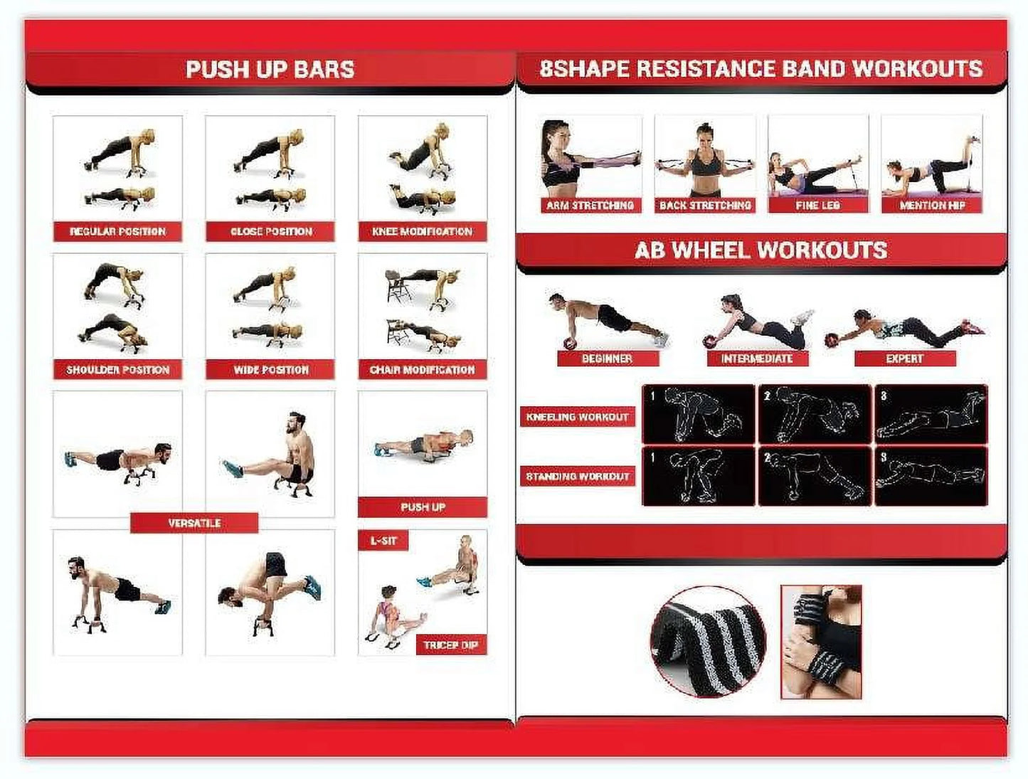 Rueda Rodillo Ab 17 En 1, Kit De Equipo De Entrenamiento De Rueda Ab Con Bandas De Resistencia, Rodillera, Cuerda Para Saltar, Barra Para Flexiones, Rodillo De Rueda Ab Para Gimnasio Y Entrenamiento En Casa Rueda Abdominal Unisex Para Fuerza Del Core Negro