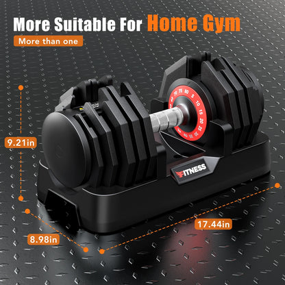 Juego De Mancuernas Ajustables De 160LB (80Lbs*2), 16 En 1 De Selección Rápida, Pesas Ajustables De 5-80Lbs Para Entrenamiento En Casa De Cuerpo Completo